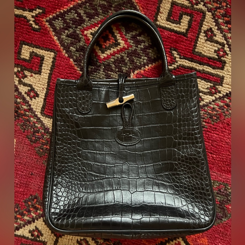 Vintage Longchamp Roseau Leather purse